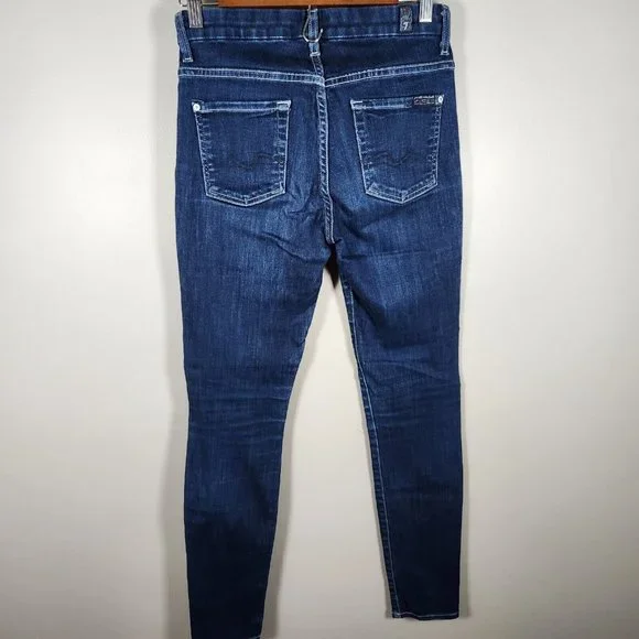 Seven 7 For All Mankind Jeans Womens 25 High Waist Gwenevere Skinny Made in USA - Picture 6 of 9